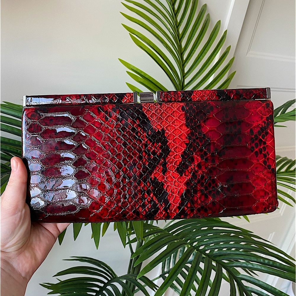 Red leather clutch - DANIER